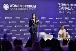 Image du Maroc Professionnelle de  Son Altesse Royale la Princesse Lalla Hasnaa, Présidente de la Fondation Mohammed VI pour la protection de l'Environnement, a pris part aux travaux du «Women’s Forum Canada 2018» à Toronto, Jeudi 10 Mai 2018. (Photo/ SPPR) via Jalilbounhar.com. 